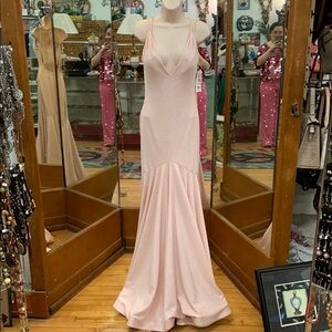 Jovani Sparkling Backless Blush Gown✨